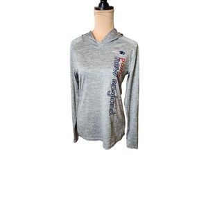 Majestic Fan Fashion Long Sleeve Women's Medium Grey New England Pats Shirt
